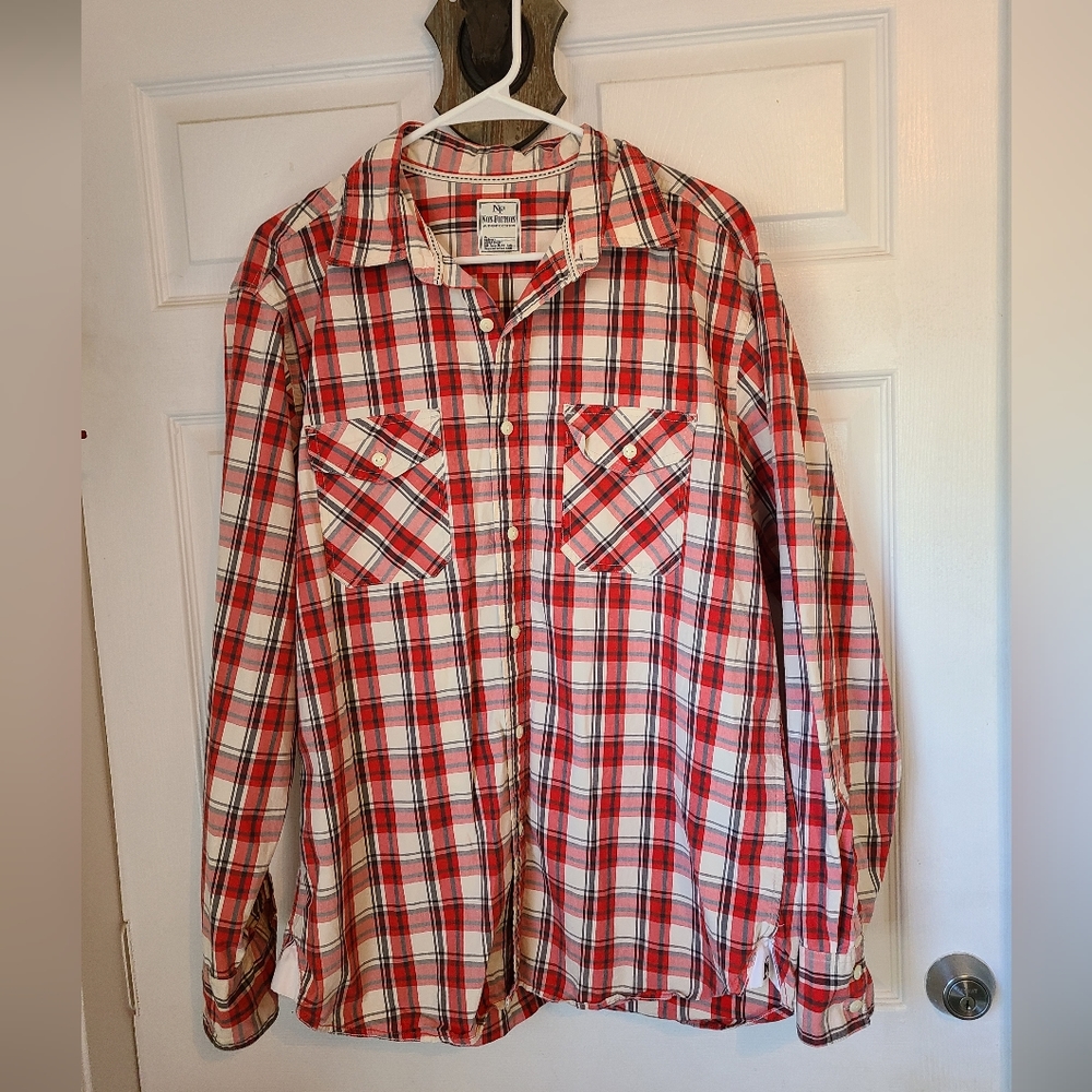 Non-fiction Authentic Cotton by John Forsyth Shirt Company, Size: Large